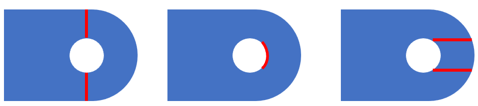 Lug showing failure planes for bearing, shear tear-out, net tension.